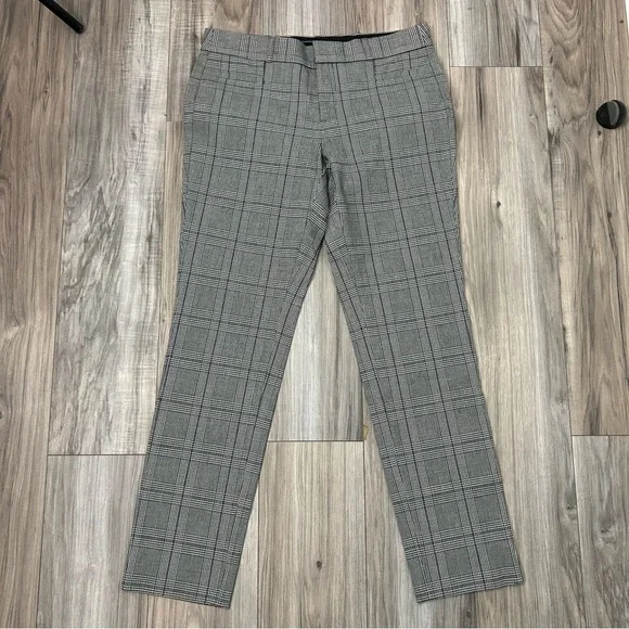 Banana republic Sloan plaid slim ankle pants size 2 mid rise multicolor - Picture 5 of 13
